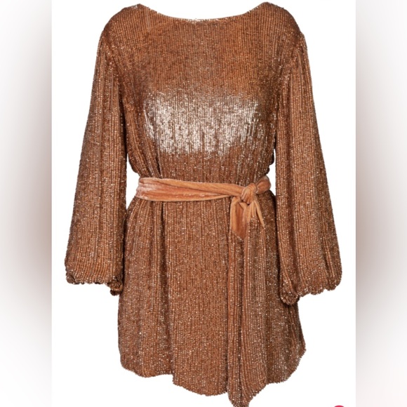 Retrofete Dresses & Skirts - Retrofete Grace Sequin Dress in Bronze | (est. retail $635) XS worn once